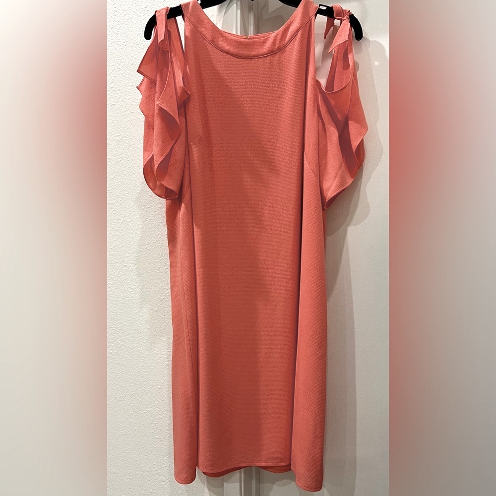 Maggie L. Peach Cold Shoulder Dress Size 14